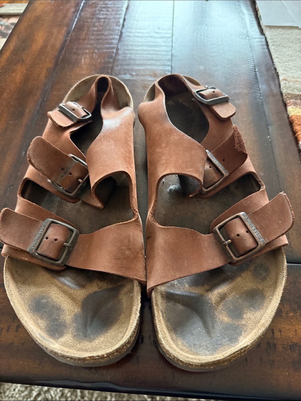 Birkenstock Brown Suede Two-Buckle Men’s Sandals